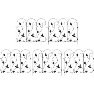 Garden Fence Trellis Black 307 x 54.5 x 0.3 cm vidaXL Garden Fence Trellis Black 307 x 54.5 x 0.3 cm vidaXL