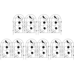 Garden Fence Trellis Black 308.5 x 54.5 x 0.3 cm vidaXL Garden Fence Trellis Black 308.5 x 54.5 x 0.3 cm vidaXL