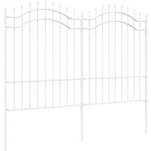 Garden Fence White 190 cm Powder-coated steel vidaXL Garden Fence White 190 cm Powder-coated steel vidaXL