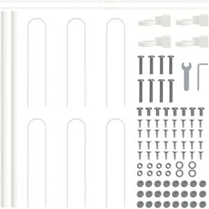 Vidaxl - Garden Fence White 8.5 x 0.6 m Powder-coated steel Vidaxl - Garden Fence White 8.5 x 0.6 m Powder-coated steel