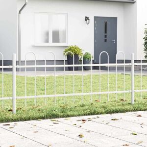 Valla de jardín Vidaxl - 13.6x0.6 m White Metal Garden Fence Valla de jardín Vidaxl - 13.6x0.6 m White Metal Garden Fence