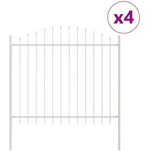 Vidaxl Garden Fence with Arched Top White 6.8x1.5 m Steel Vidaxl Garden Fence with Arched Top White 6.8x1.5 m Steel