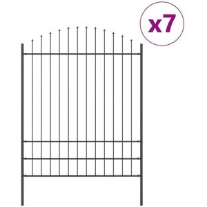Garden Fence Grey 1190 x 200 cm Powder-Coated Steel vidaXL Garden Fence Grey 1190 x 200 cm Powder-Coated Steel vidaXL
