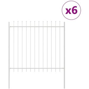Garden Fence White 10.2 x 1.5 m Powder-coated steel vidaXL Garden Fence White 10.2 x 1.5 m Powder-coated steel vidaXL