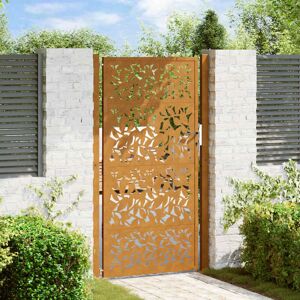 vidaXL Garden Gate - Laser-cut Steel Brown - Garden Gate vidaXL Garden Gate - Laser-cut Steel Brown - Garden Gate
