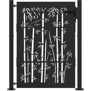 Vidaxl - Garden Gate with Lock Black 105 x 125 cm Powder-coated steel Vidaxl - Garden Gate with Lock Black 105 x 125 cm Powder-coated steel