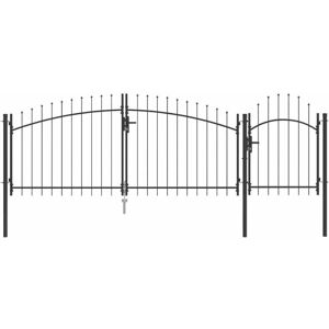 Garden Gate Black 150 x 400 cm Vidaxl Garden Gate Black 150 x 400 cm Vidaxl