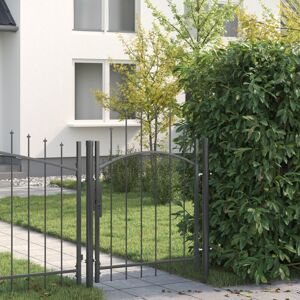 Garden Gate with Lock Grey 100 x 100 cm Steel vidaXL Garden Gate with Lock Grey 100 x 100 cm Steel vidaXL