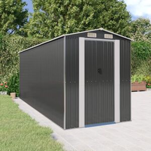vidaXL Garden Shed Galvanised Steel Outdoor Tool Storage 192x523x223 cm vidaXL Garden Shed Galvanised Steel Outdoor Tool Storage 192x523x223 cm