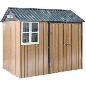 BELIANI Garden Shed NOCCIANO 248 cm 161 cm Brown BELIANI Garden Shed NOCCIANO 248 cm 161 cm Brown