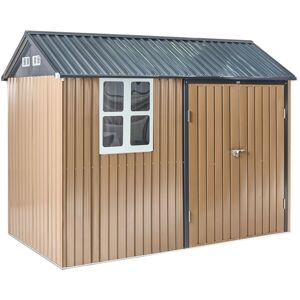 BELIANI Garden Shed NOCCIANO 313 cm 220 cm Brown BELIANI Garden Shed NOCCIANO 313 cm 220 cm Brown