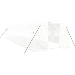 vidaXL Greenhouse with Steel Frame White - Greenhouse - Garden vidaXL Greenhouse with Steel Frame White - Greenhouse - Garden