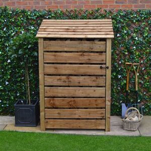 Rutland County Garden Furniture Ltd - Greetham 6ft Log Store with Doors and Kindling Shelf - L80 x W123 x H181 cm - Rustic Brown Rutland County Garden Furniture Ltd - Greetham 6ft Log Store with Doors and Kindling Shelf - L80 x W123 x H181 cm - Rustic Brown