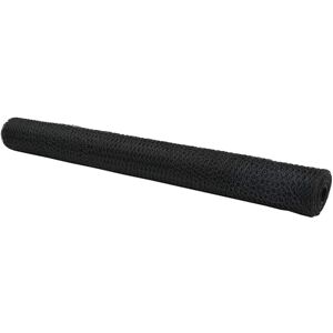 Hexagon Fence Grey 1 x 10 m Steel Vidaxl Hexagon Fence Grey 1 x 10 m Steel Vidaxl