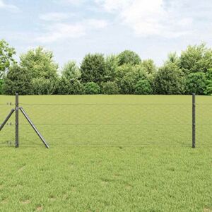 Hexagon Fence Grey 1.5 x 10 m Steel Vidaxl Hexagon Fence Grey 1.5 x 10 m Steel Vidaxl