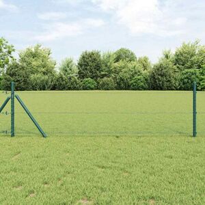 Hexagon Fence Green 0.5 x 100 m Steel Vidaxl Hexagon Fence Green 0.5 x 100 m Steel Vidaxl