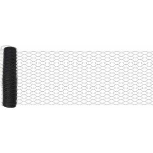 Hexagon Fence Grey 0.6 x 25 m Steel Vidaxl Hexagon Fence Grey 0.6 x 25 m Steel Vidaxl