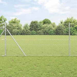 Hexagon Fence Silver 1.2 x 10 m Galvanised steel Vidaxl Hexagon Fence Silver 1.2 x 10 m Galvanised steel Vidaxl