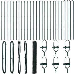 Fence with Posts Green 1.2 x 50 m PVC-coated steel Vidaxl Fence with Posts Green 1.2 x 50 m PVC-coated steel Vidaxl