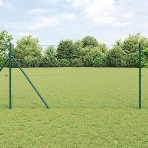 Fence with Posts Green 1.4 x 50 m PVC-coated steel Vidaxl Fence with Posts Green 1.4 x 50 m PVC-coated steel Vidaxl