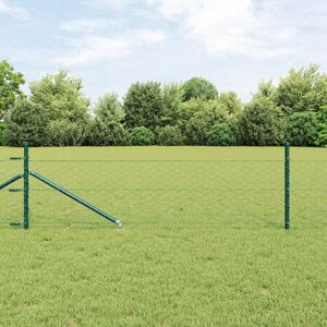 Fence with Posts Green 0.5 x 50 m PVC-coated steel Vidaxl Fence with Posts Green 0.5 x 50 m PVC-coated steel Vidaxl