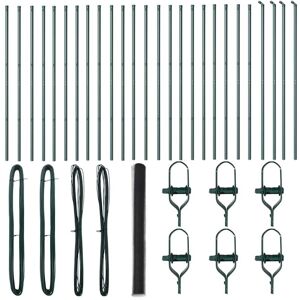 Fence with Posts Grey 1.5 x 50 m PVC-coated steel Vidaxl Fence with Posts Grey 1.5 x 50 m PVC-coated steel Vidaxl