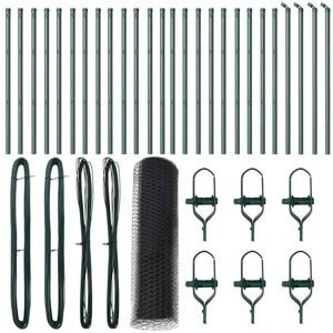 Fence with Posts Grey 0.8 x 50 m PVC-coated steel Vidaxl Fence with Posts Grey 0.8 x 50 m PVC-coated steel Vidaxl