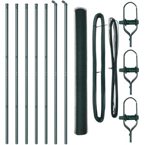 Fence with Posts Green 1.6 x 10 m PVC-coated steel Vidaxl Fence with Posts Green 1.6 x 10 m PVC-coated steel Vidaxl
