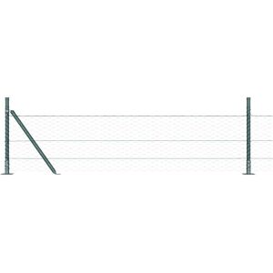 Fence with Posts Green 0.5 x 25 m PVC-coated steel Vidaxl Fence with Posts Green 0.5 x 25 m PVC-coated steel Vidaxl