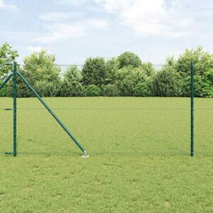 Fence Post Green 25 x 1.4 m (36 mm mesh) Steel and PVC vidaXL Fence Post Green 25 x 1.4 m (36 mm mesh) Steel and PVC vidaXL