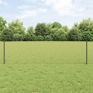 Vidaxl - Fence with Posts Grey 0.6 x 50 m Steel Vidaxl - Fence with Posts Grey 0.6 x 50 m Steel