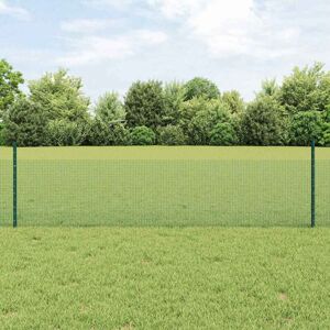 Fence with Posts Green 0.5 x 25 m Steel Vidaxl Fence with Posts Green 0.5 x 25 m Steel Vidaxl