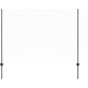 Vidaxl - Fence with Posts Grey 1.5 x 100 m Steel Vidaxl - Fence with Posts Grey 1.5 x 100 m Steel