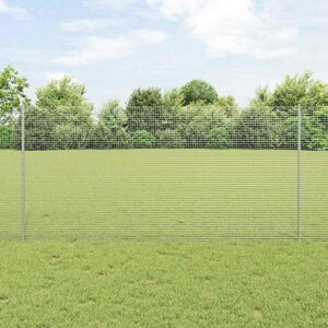vidaXL Galvanized Steel Fence 44 U Posts 1.2x50 m - Fence vidaXL Galvanized Steel Fence 44 U Posts 1.2x50 m - Fence