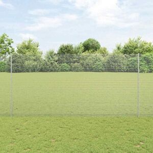 Vidaxl - Fence with Posts Silver 1.5 x 50 m Steel Vidaxl - Fence with Posts Silver 1.5 x 50 m Steel