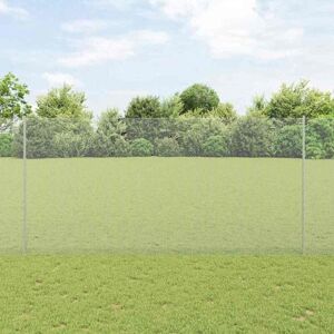 Vidaxl - Fence with Posts Silver 1.5 x 50 m Steel Vidaxl - Fence with Posts Silver 1.5 x 50 m Steel