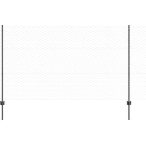 Fence with Posts Grey 1.4 x 100 m Steel vidaXL Fence with Posts Grey 1.4 x 100 m Steel vidaXL
