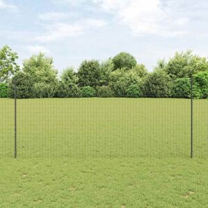 Fence with Posts Grey 1.4 x 10 m Steel Vidaxl Fence with Posts Grey 1.4 x 10 m Steel Vidaxl