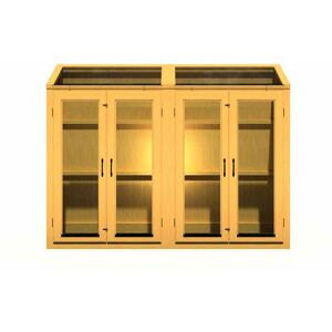 Shire - Heydon 7 x 2 Double Door Greenhouse - Timber - L59 x W210 x H157.7 cm Shire - Heydon 7 x 2 Double Door Greenhouse - Timber - L59 x W210 x H157.7 cm