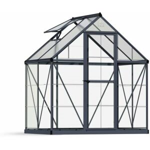 PALRAM Greenhouse Hybrid 6 x 4 - Polycarbonate - L126 x W185 x H208 cm - Grey PALRAM Greenhouse Hybrid 6 x 4 - Polycarbonate - L126 x W185 x H208 cm - Grey