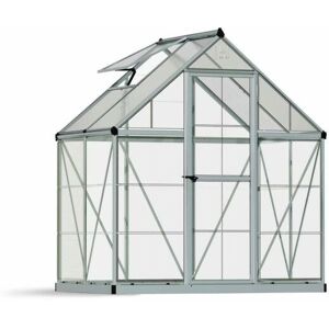 PALRAM Greenhouse Hybrid 6 x 4 - Polycarbonate - L126 x W185 x H208 cm - Silver PALRAM Greenhouse Hybrid 6 x 4 - Polycarbonate - L126 x W185 x H208 cm - Silver