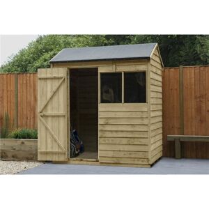 FOREST Installed 6ft x 4ft Pressure Treated Apex Reverse Overlap Shed (1.8m x 1.3m) - Modular - Includes Installation (core) FOREST Installed 6ft x 4ft Pressure Treated Apex Reverse Overlap Shed (1.8m x 1.3m) - Modular - Includes Installation (core)