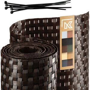 KADAX fence tape made of Technorattan, black and brown, 19 x 25 cm KADAX fence tape made of Technorattan, black and brown, 19 x 25 cm
