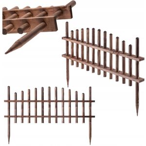 KADAX garden fence, fence element made of natural pine wood, impregnated wooden bed edging, weather-resistant KADAX garden fence, fence element made of natural pine wood, impregnated wooden bed edging, weather-resistant
