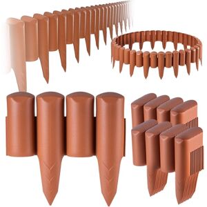KADAX Garden Palisade made of plastic, palisade for flowers, terracotta - 5m KADAX Garden Palisade made of plastic, palisade for flowers, terracotta - 5m