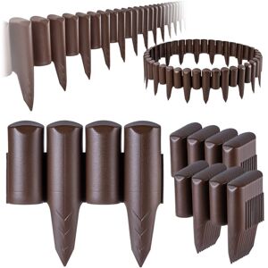 KADAX Plastic Garden Palisade, Flower Palisade, Brown - 5m KADAX Plastic Garden Palisade, Flower Palisade, Brown - 5m