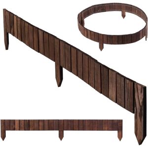 KADAX Wooden Lawn Edging, 114 x 10 cm, Bed Border, Bed Edging, Flexible Wooden Fence, Garden Fence, Fence for Garden, Bed Border (Dark Brown) KADAX Wooden Lawn Edging, 114 x 10 cm, Bed Border, Bed Edging, Flexible Wooden Fence, Garden Fence, Fence for Garden, Bed Border (Dark Brown)