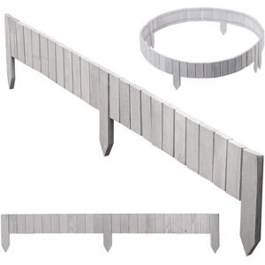 KADAX Wooden Lawn Edging, 114 x 10 cm, Bed Border, Flower Bed Edging, Flexible Wooden Fence, Garden Fence, Garden Fence, Bed Border (White) KADAX Wooden Lawn Edging, 114 x 10 cm, Bed Border, Flower Bed Edging, Flexible Wooden Fence, Garden Fence, Garden Fence, Bed Border (White)