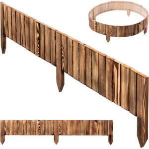 KADAX Wooden Lawn Edging, 116x15cm, Bed Border, Flower Bed Edging, Flexible Wooden Fence, Garden Fence, Garden Fence, Bed Border (Brown) KADAX Wooden Lawn Edging, 116x15cm, Bed Border, Flower Bed Edging, Flexible Wooden Fence, Garden Fence, Garden Fence, Bed Border (Brown)