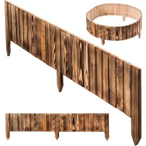 KADAX Wooden Lawn Edging, 116x20cm, Bed Border, Flower Bed Edging, Flexible Wooden Fence, Garden Fence, Garden Fence, Bed Border (Brown) KADAX Wooden Lawn Edging, 116x20cm, Bed Border, Flower Bed Edging, Flexible Wooden Fence, Garden Fence, Garden Fence, Bed Border (Brown)